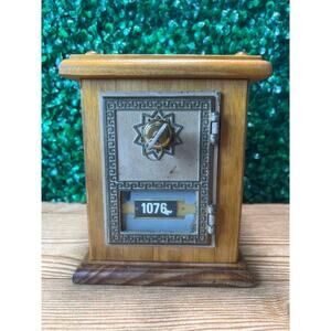 Antique USPS P O Post Office Box Door Bank Key I.S.C 1981 Salsbury LA Piggy Bank